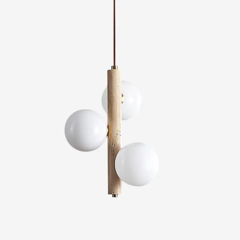 Orbitra Suspension Verticale Travertin Verre