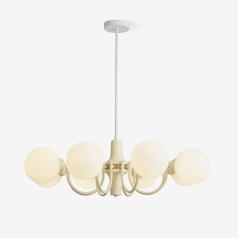 Aira Chandelier en Verre Teinte Crème