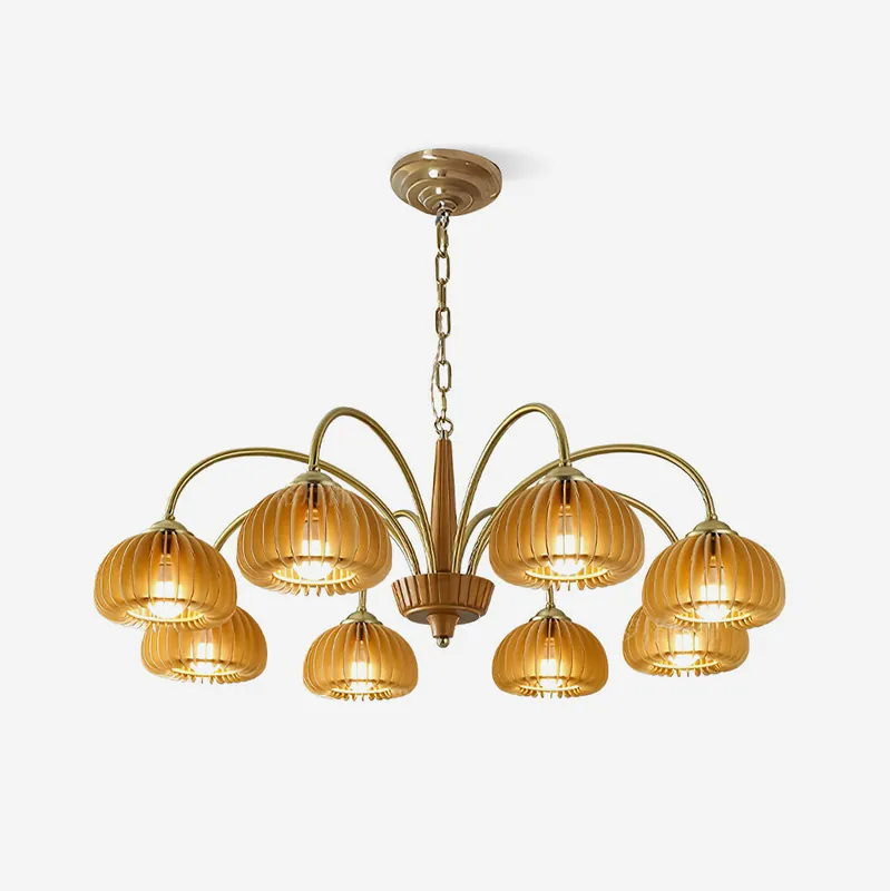 Autumn Lustre en Bois Glow Pumpkin