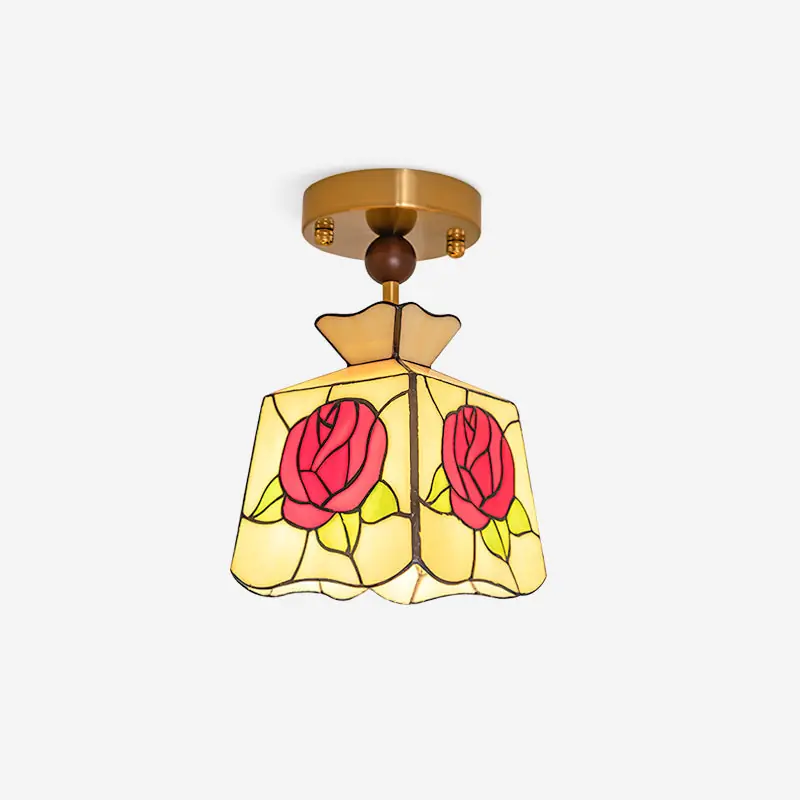 Joviel Lampe Plafonnier Tiffany Rose