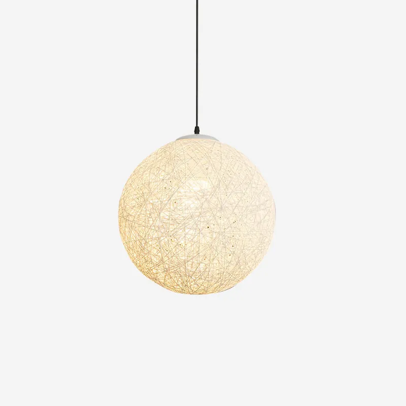 Virelli Lampe Pendante Sphère en Rattan de Chanvre Artisanale Boho