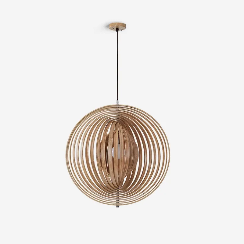 Spira Lampe Pendante en Bois Organique