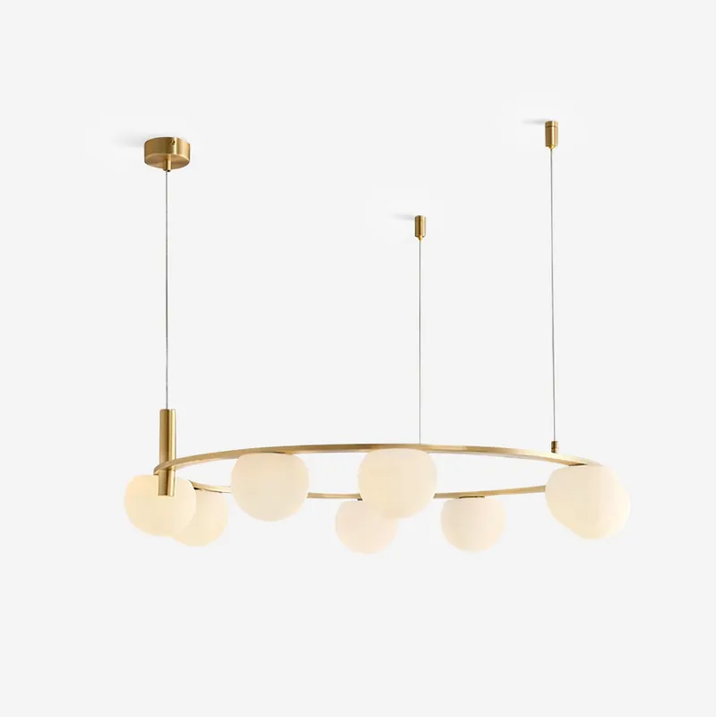Nimbus Chandelier Moderne Anneau Sphères en Verre