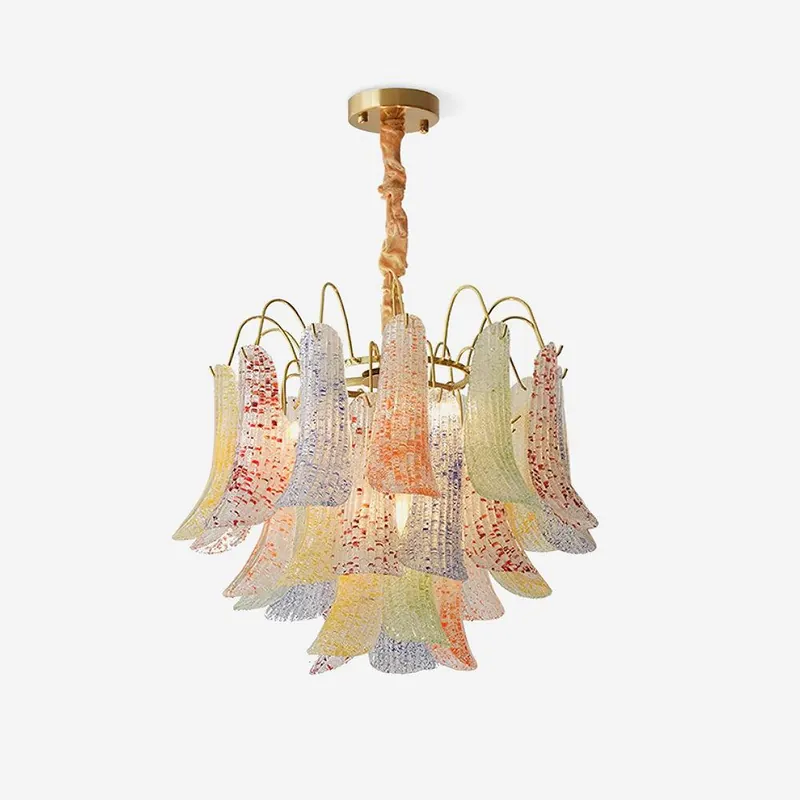 Clarity Chandelier Moderne en Verre Coloré