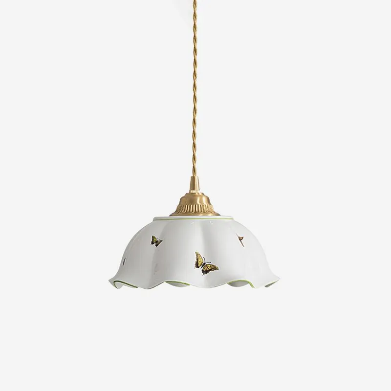 Vita Suspension Vintage en Céramique Papillons