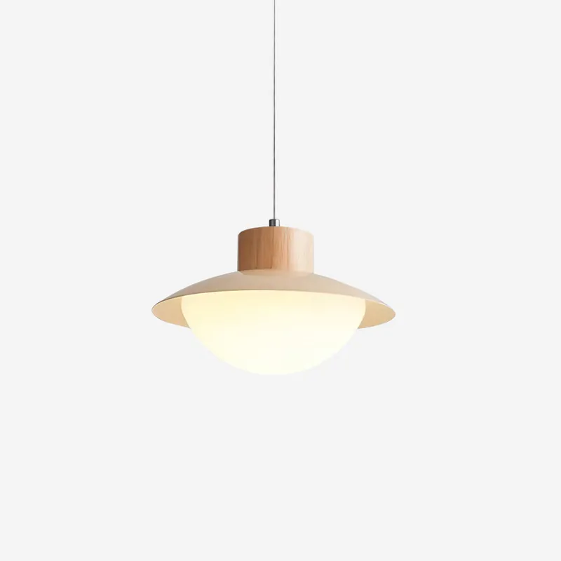 Suspension Bois PE Ombre Dôme Forme Minimaliste