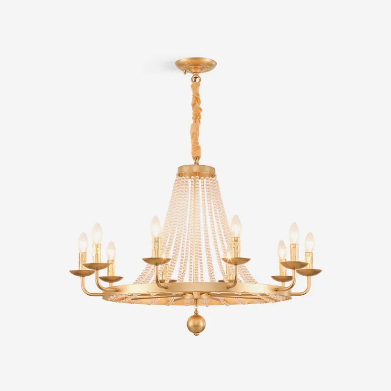 Naples Lustre Perles de Cristal Rustique Blanc Gris Royal