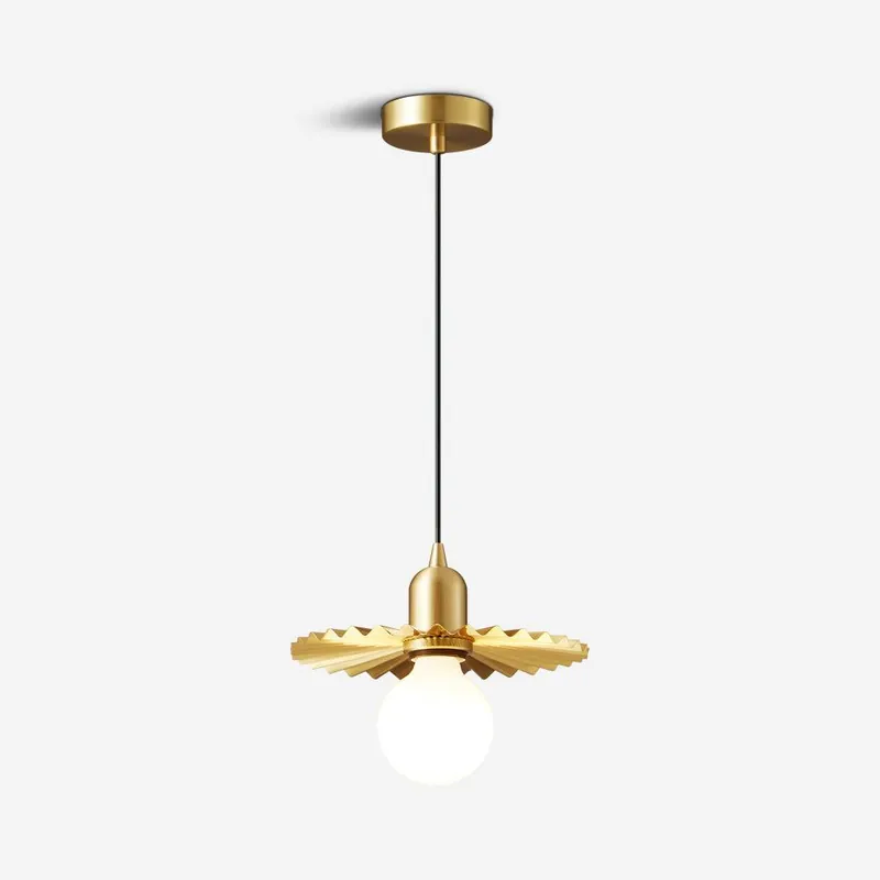 Rozeta Suspension en Laiton Plissé Moderne