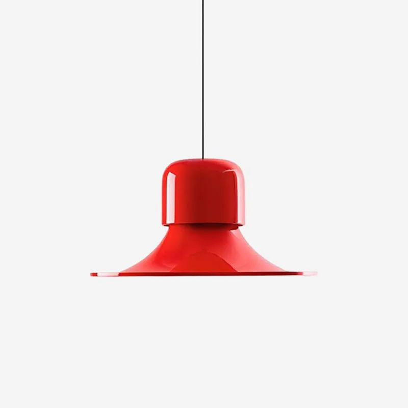 Nordisk Lampe Pendante Évasée Rouge LED Moderne