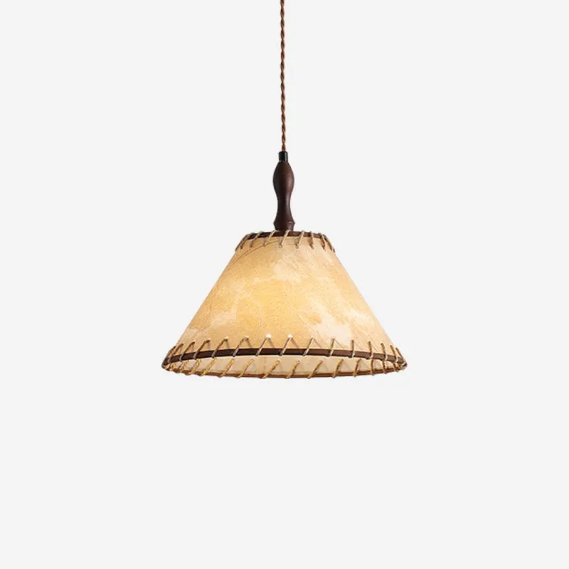 Kiko Lampe Pendante Tissu Chanvre Wabi Sabi Organique