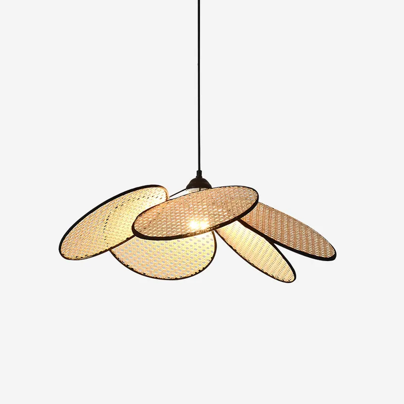 Flow Rattan Lampe Pendante Tissée à la Main Organique