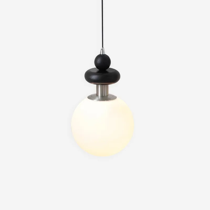 Marra Globe Suspension Mat Bois Givré