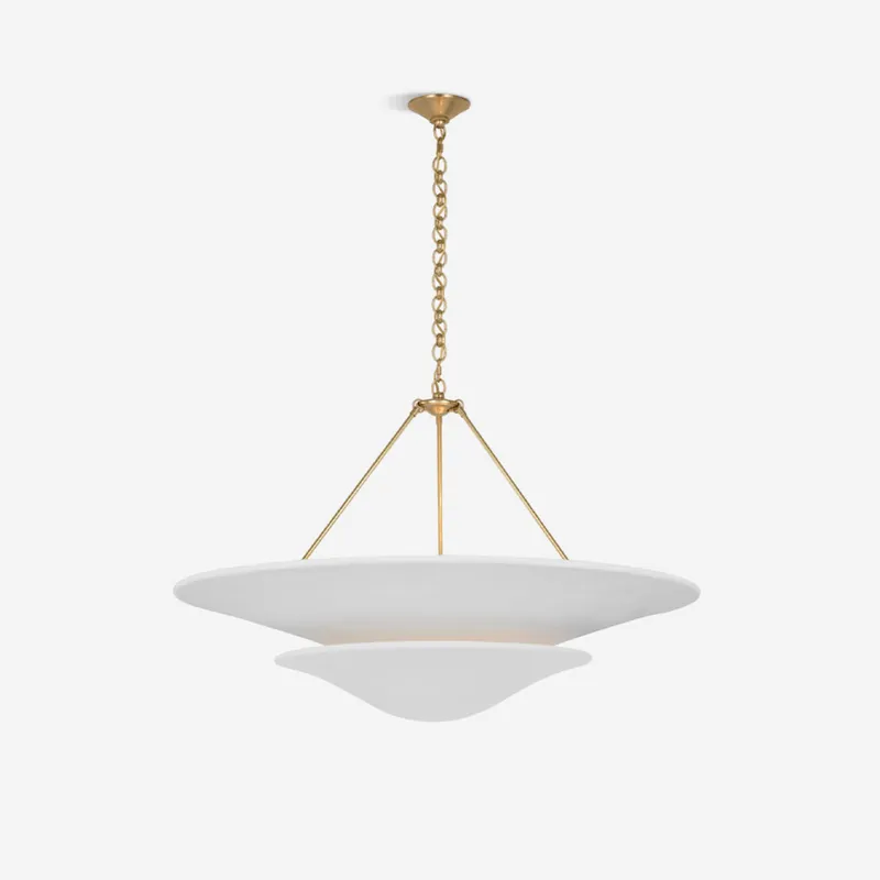 Mollino Lustre Sculptural en Plâtre Suspendu