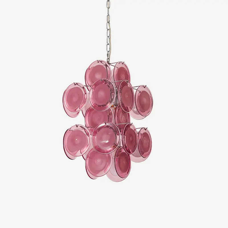 Luniva Lampe Pendante Groupes de Verre Rosé