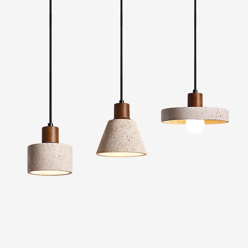 Ritta Lampe Pendante Travertin Moderne En Groupe