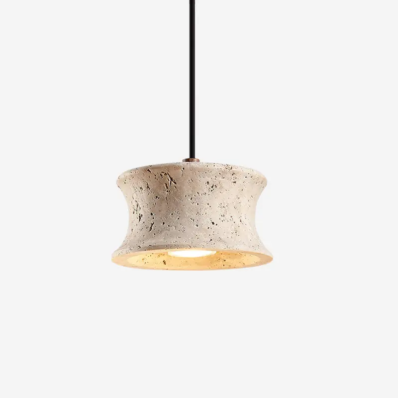 Ritta Lampe Pendante Travertin Sculptural