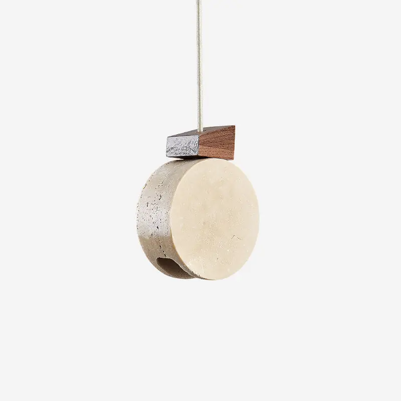 Ritta Lampe Pendante Minimaliste en Travertin
