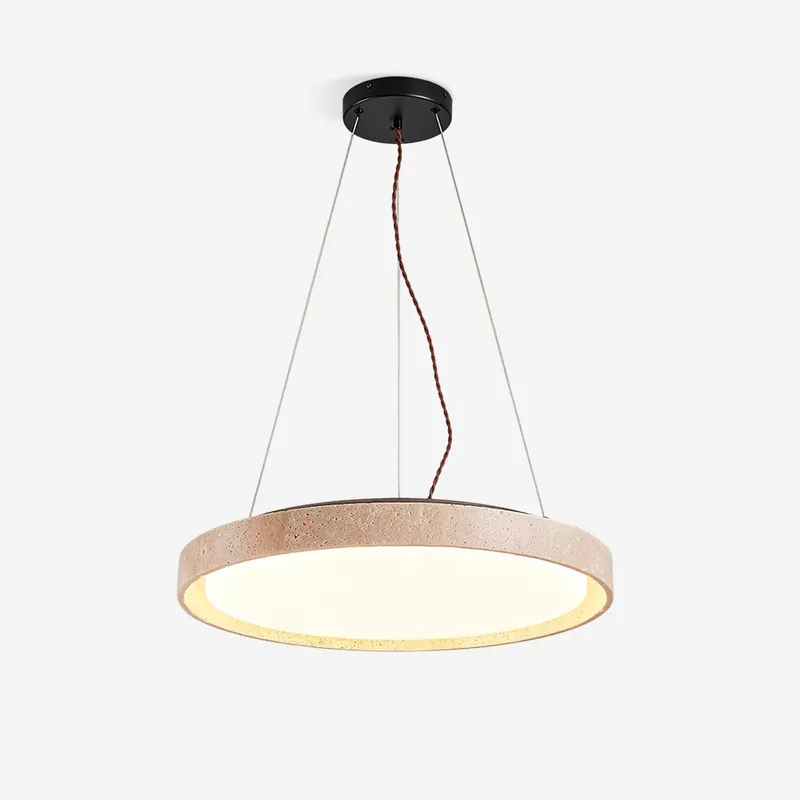 Tracy Lampe Pendante Minimaliste en Travertin