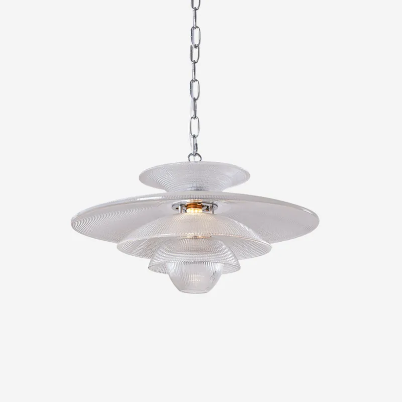 Cadenza Suspension en Verre Chrome Moderne
