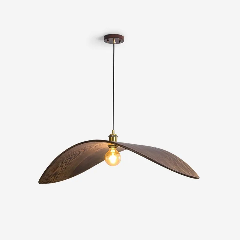 Libelle Gebogene Holz-Hängelampe mit Flügeln