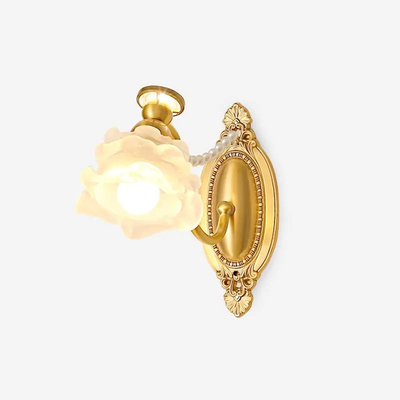 Zoey Wandlampe Blumen aus Messing