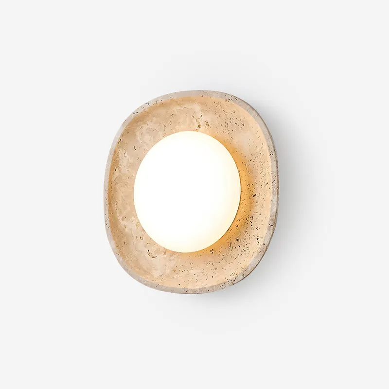 Ritta Wandleuchte Travertin Globe