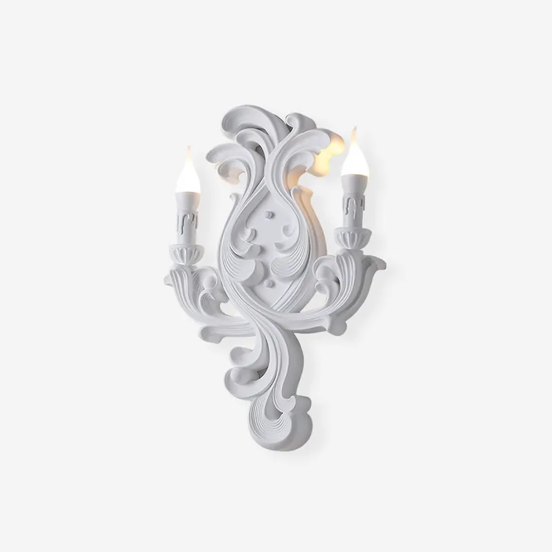 Virelli Wandlampe Skulptural Gipsarm Kerzenform Elegante Aufwärtsbeleuchtung