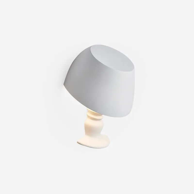 Wandlampe Skulptural Aus Gips Minimalistische Atmosphäre