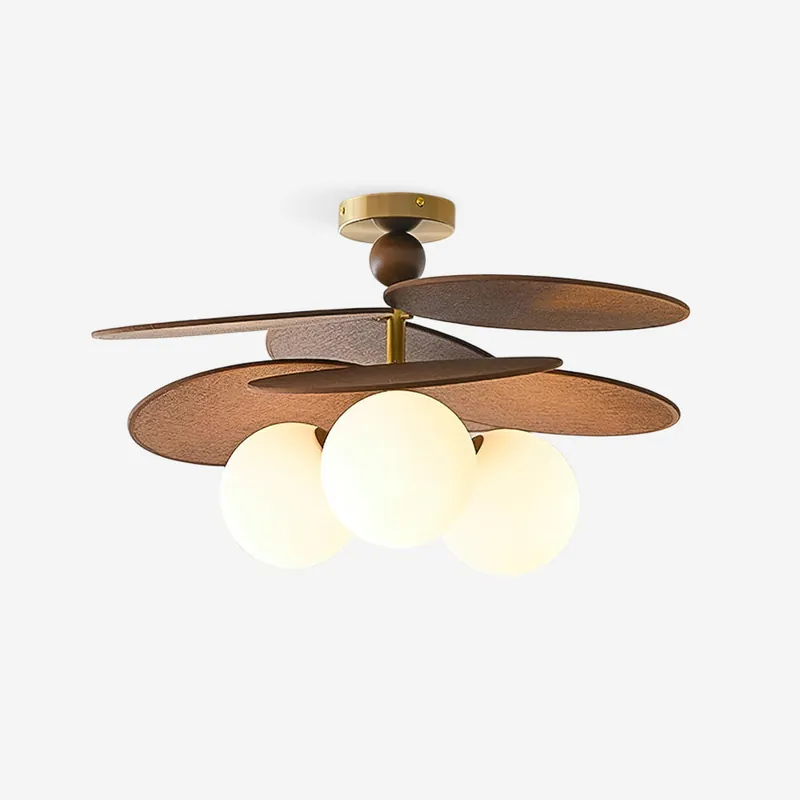 Eldo Deckenlampe mit Holzlamellen