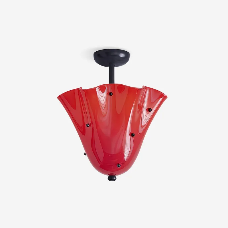 Eldis Semi-Eingelassene Deckenlampe aus Murano-Glas
