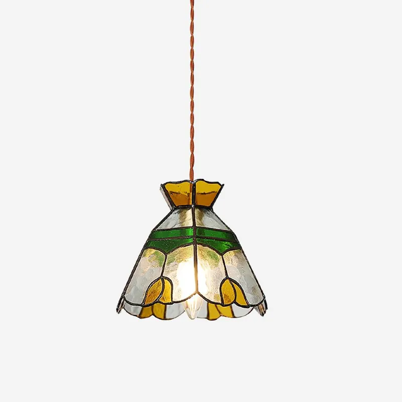 Eldine Pendelleuchte aus Glas mit Buntglas