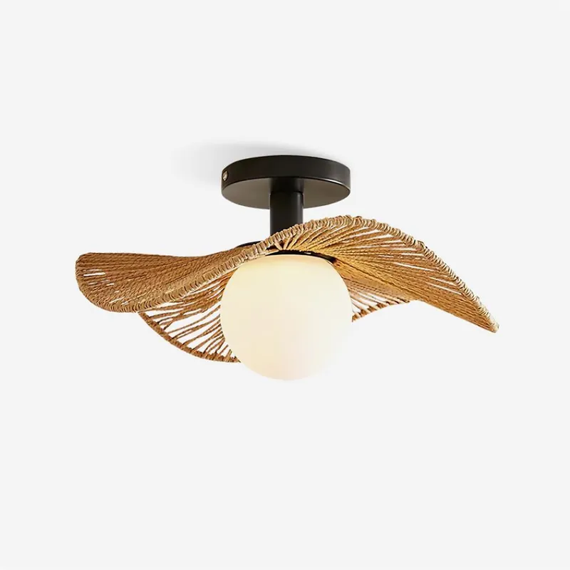 Fynora Luster halb eingelassene Deckenleuchte elegant gewebt