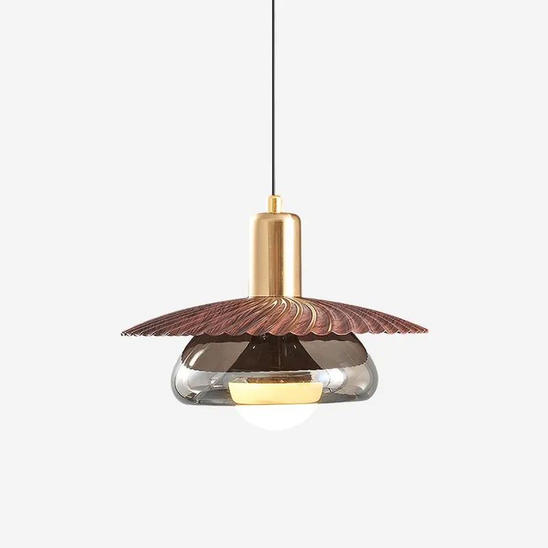 Elysor Luster Pendelleuchte aus Messing und Glas