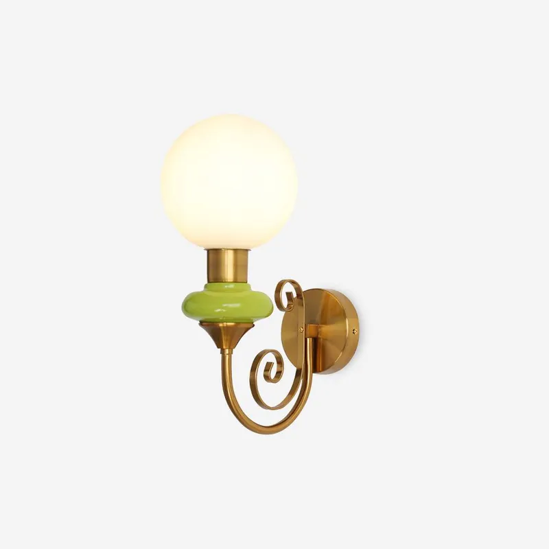 Velin Luster Wandleuchte aus Messing