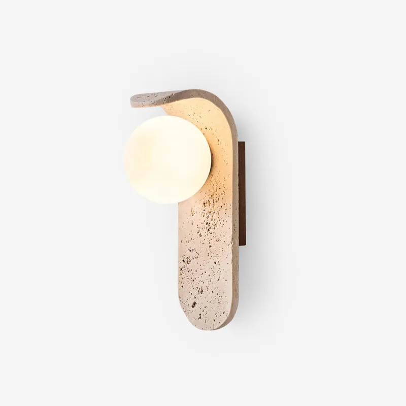 Terra Minimalistische Wandlampe aus Travertin