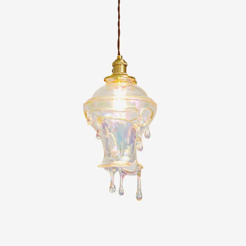 Luxora Pendelleuchte Tropfen aus irideszentem Glas