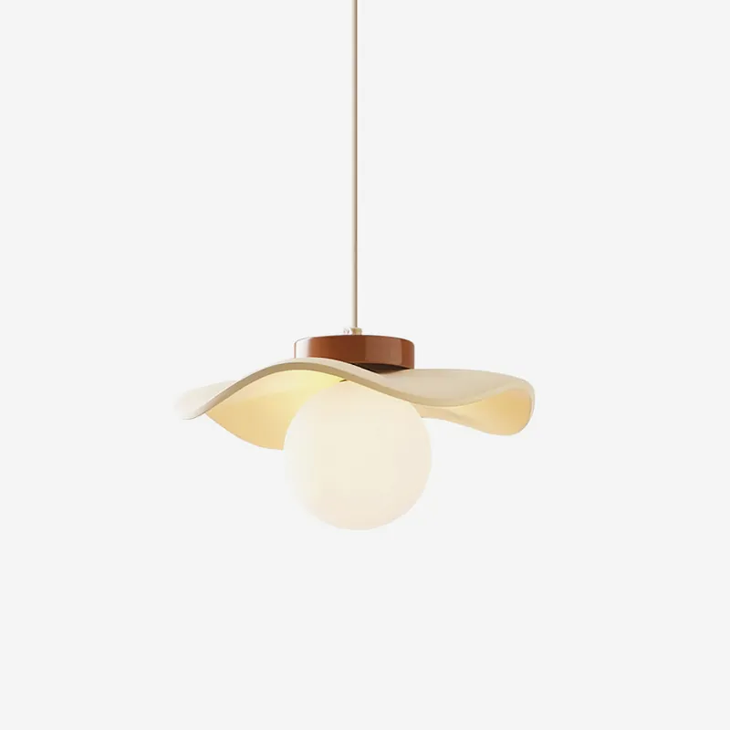 Pendelleuchte Glas Wellen Schatten Skulptural Minimalistisch Akzent
