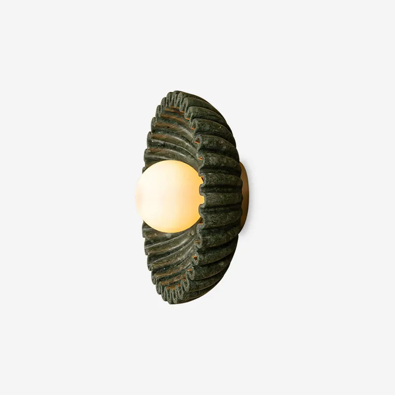 Wandleuchte Keramik Glas Weiß Schwarz Beige Skulptural