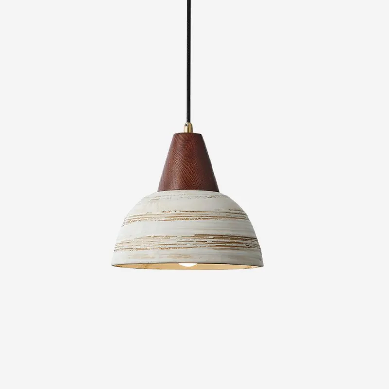 Texturierte Keramik Pendelleuchte Kegelform Nordisch Minimalistisch