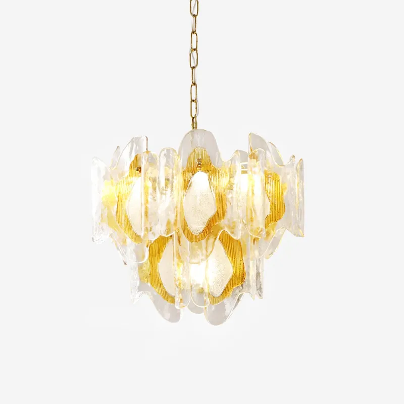 Marrina Kronleuchter Bernstein Glas Vintage Welle