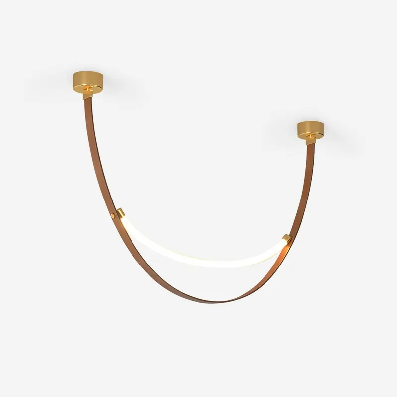 Belt Minimalistische Pendelleuchte aus Leder und Silikon