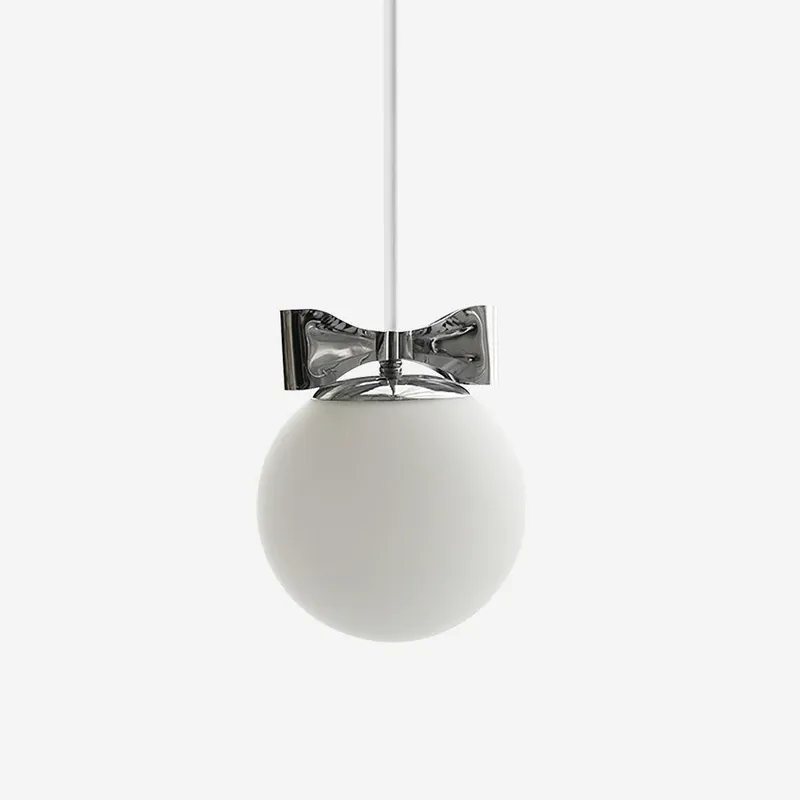 Luna Hängelampe Glasglobus mit chromatischem Akzent, minimalistisch