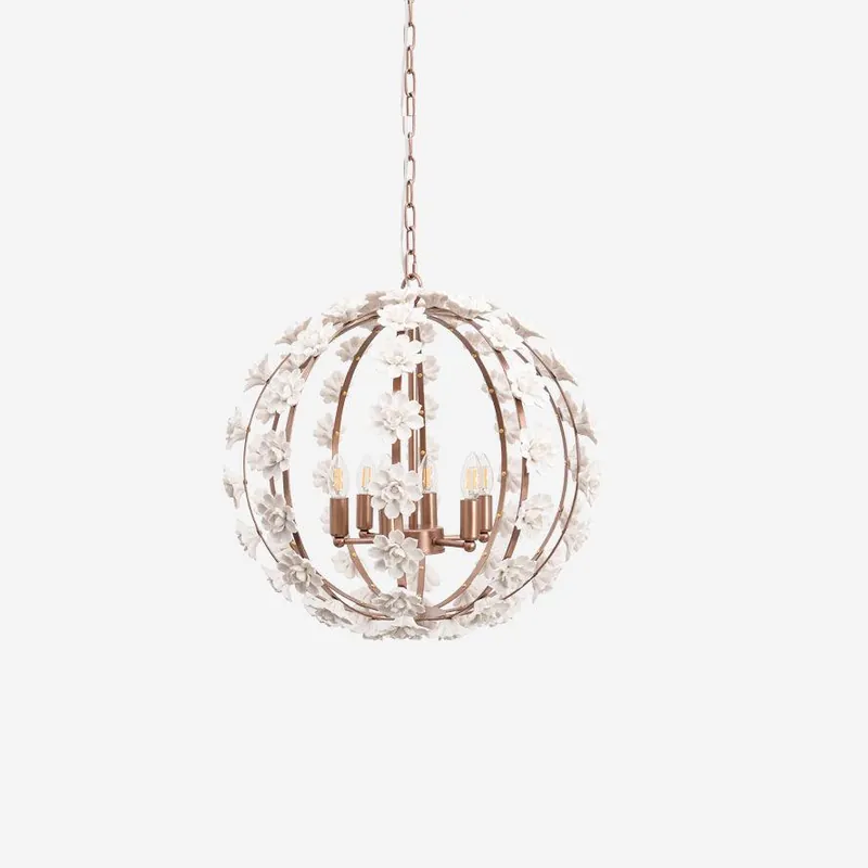 Kelly Pendelleuchte Globe Floral Rustikal
