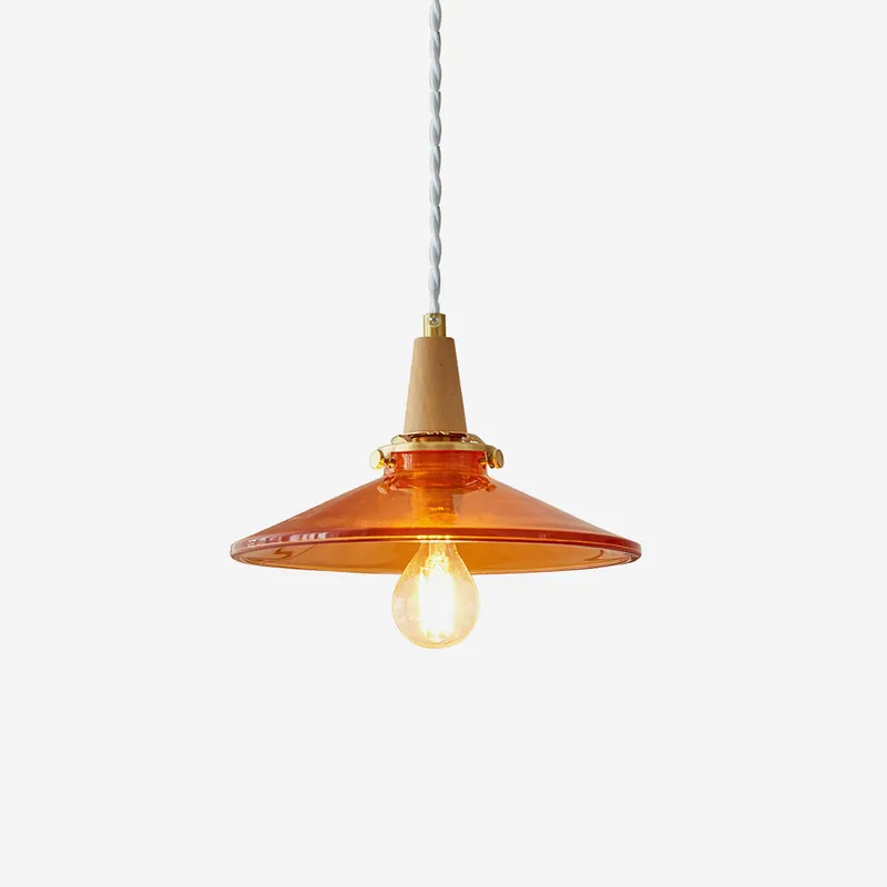 Benra Pendelleuchte Orange Glas Skandinavisch