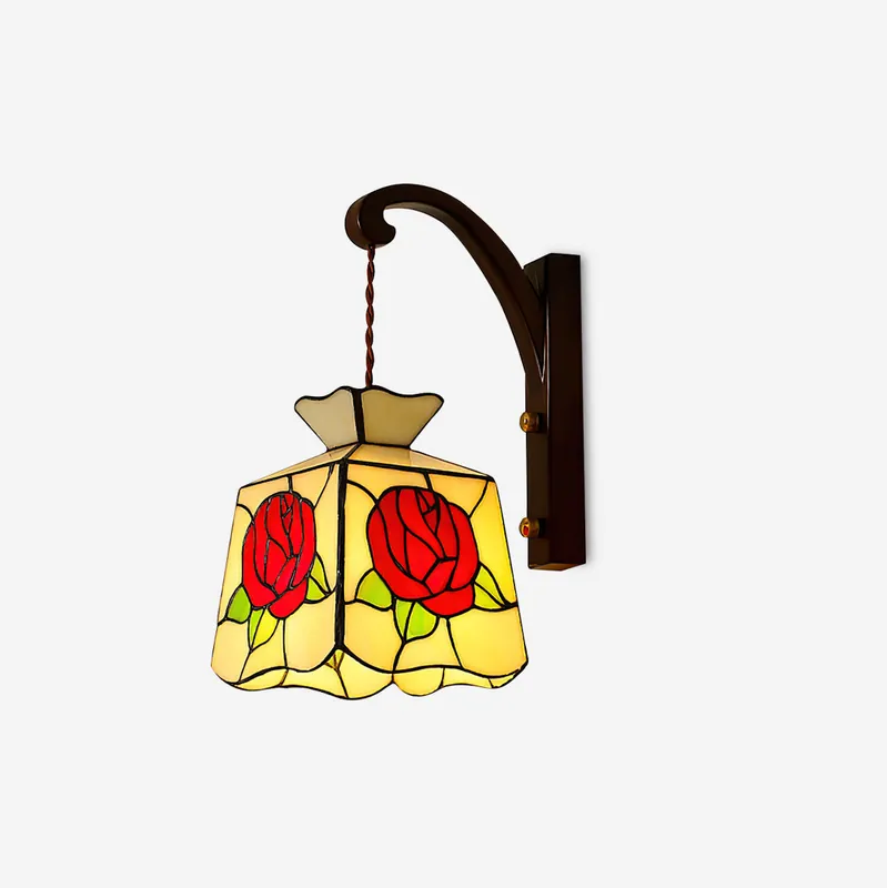 Roselit Wandleuchte Rosenmuster