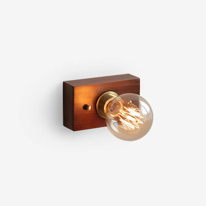 Holz Wandleuchte Edison Stil