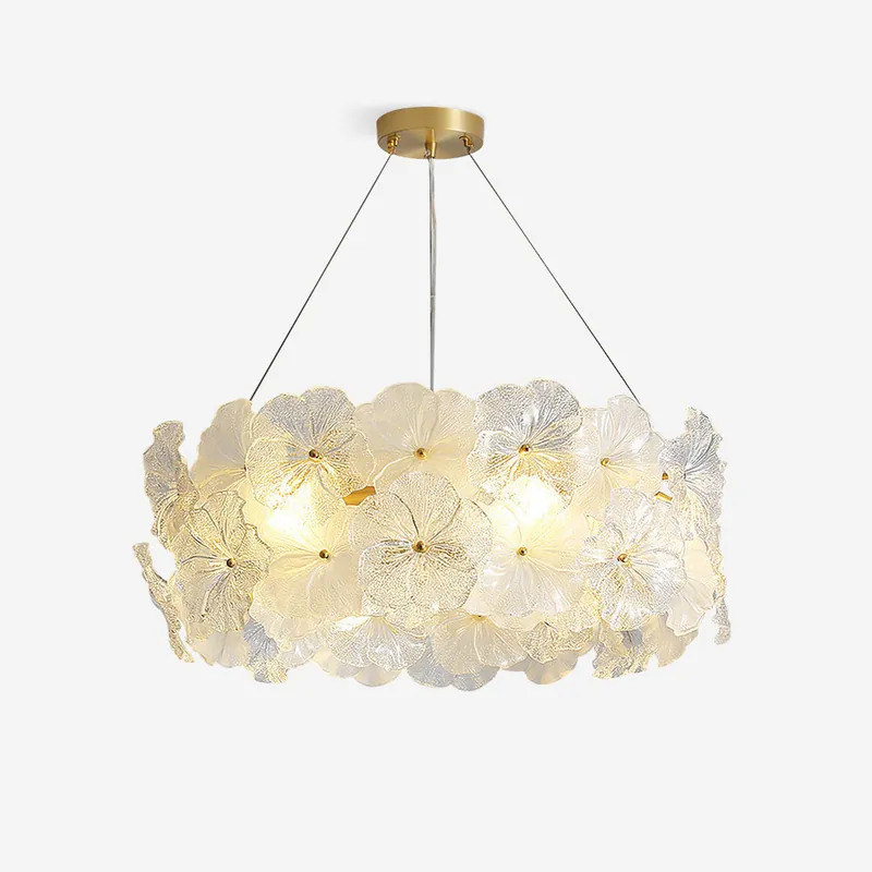 Glezen Kronleuchter Glas Blütenblatt Floral