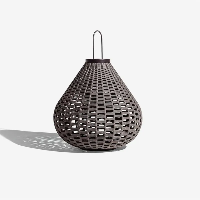 Poltrona Außenlampe Laterne Rattan Wassertropfen Rustikal