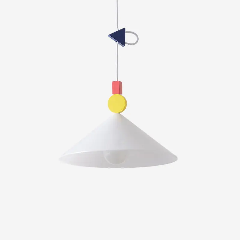Pixel Pendelleuchte mit primären geometrischen Formen