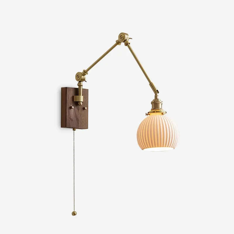 Brione Vintage-Wandlampe mit schwenkbarem Arm